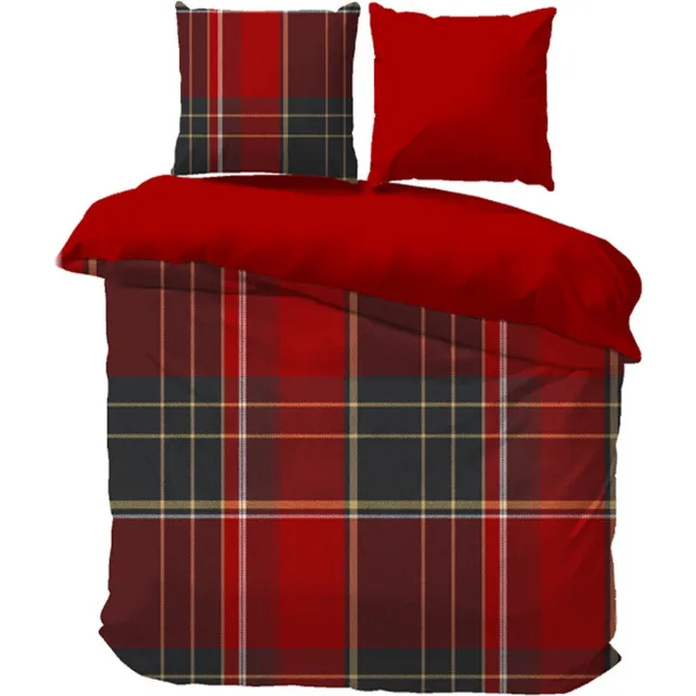 iSleep Dekbedovertrek Mike - Litsjumeaux - 240x200/220 cm - Rood
