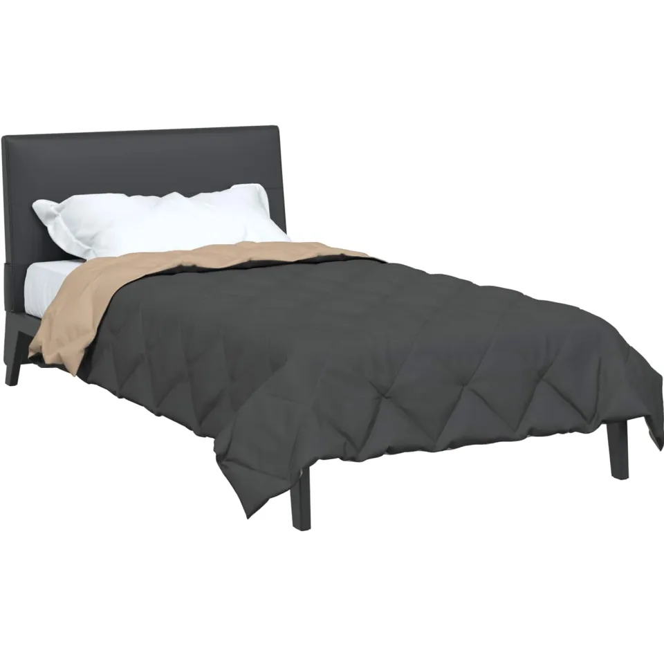 vidaXL Zomer Dekbed 200 x 135 cm 200 gsm Microvezel anthraciet, foto 3