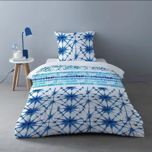 better night 1-Persoonsdekbedovertrek katoen Kos 140x200 met 1 kussensloop 65x65 blauw