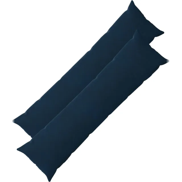 vidaXL Kussensloop 2 st HEERLEN Blauw 40 x 145 cm Microfiber Fleece