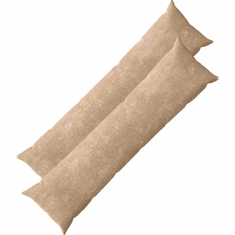 vidaXL Kussensloop 2 st HEERLEN Taupe 40 x 145 cm Chenille Stof, foto 3