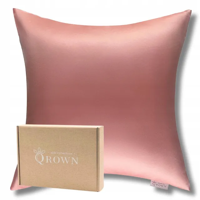 Qrown Zijden Kussensloop 40x40cm - 100% Natuurlijk Moerbeizijde 22 Momme Roze