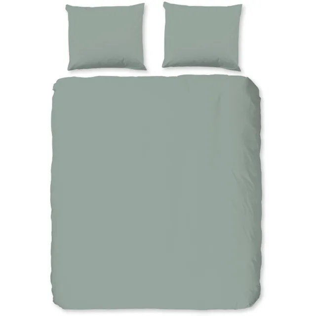 Pure dekbedovertrek effen kleur - Lits jumeaux 240x200/220 cm - Groen - Microvezel Green