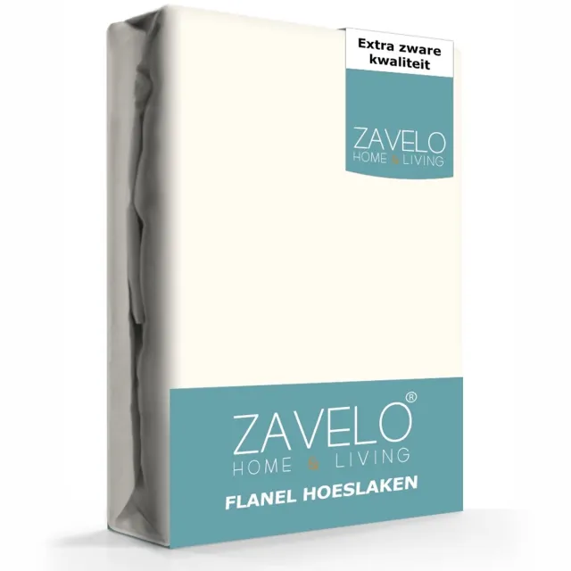 Zavelo Hoeslaken Flanel Ivoor-1-persoons (90x200 cm)