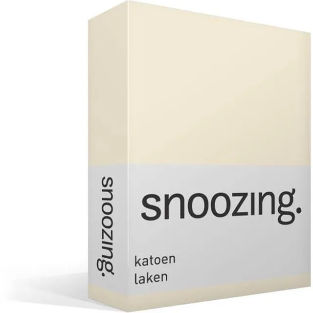Snoozing Laken - Katoen - Ivoor