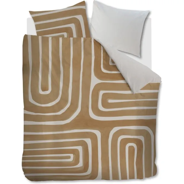 vtwonen Tribe dekbedovertrek - Eenpersoons - 140x200/220 - Steenrood