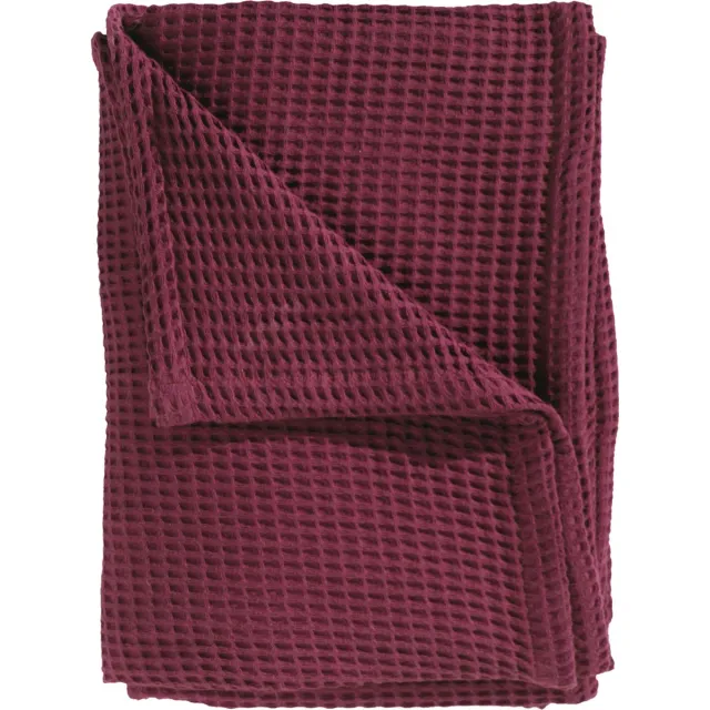 Heckettlane Wafel Plaid - 180x260 cm - Marron Red