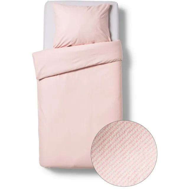 HEMA Dekbedovertrek flanel lijnen roze (roze)
