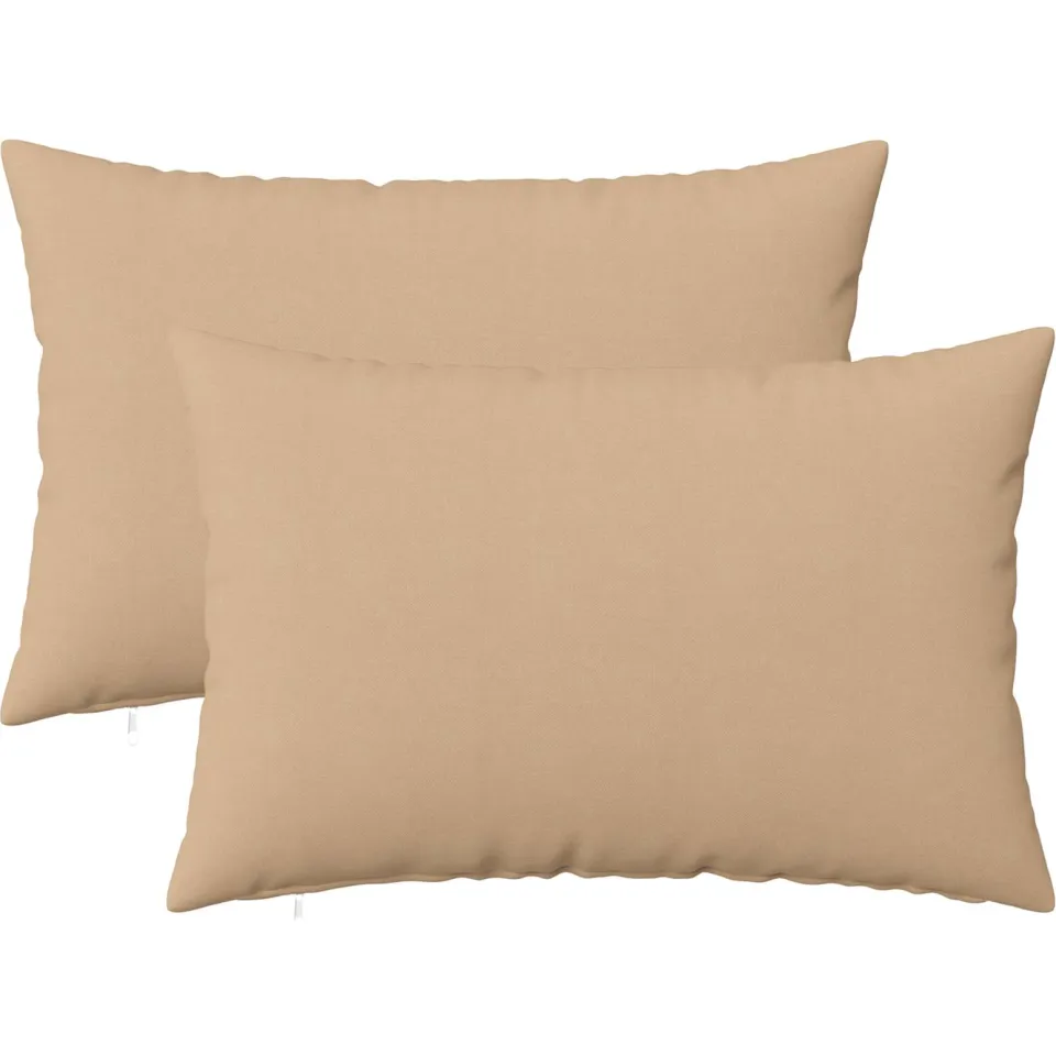 vidaXL Kussensloop 2 st HEERLEN Crèmekleurig 40 x 60 cm Stof