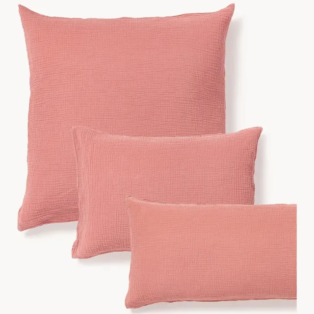Westwing Collection Mousseline kussenhoes Odile Roze