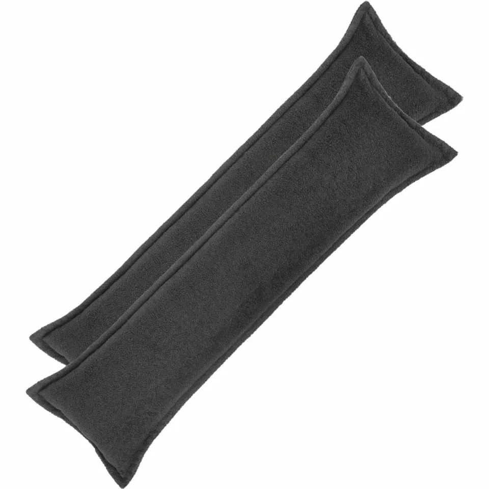 vidaXL Kussensloop 2 st HOUTEN Donkergrijs 40 x 145 cm Bouclé, foto 3