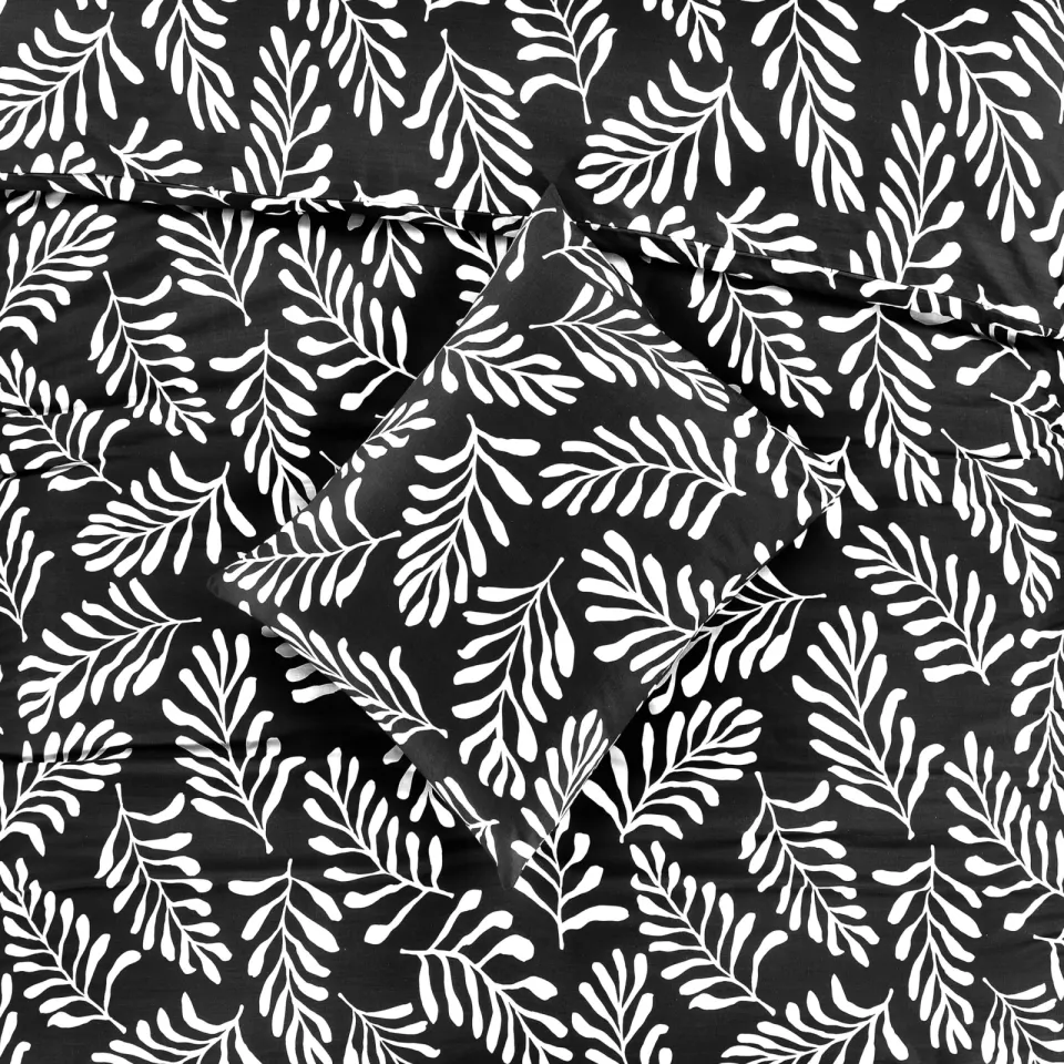 NOUS Living katoenen dekbedovertrek 2-persoons (200x220 cm) zwart, foto 5