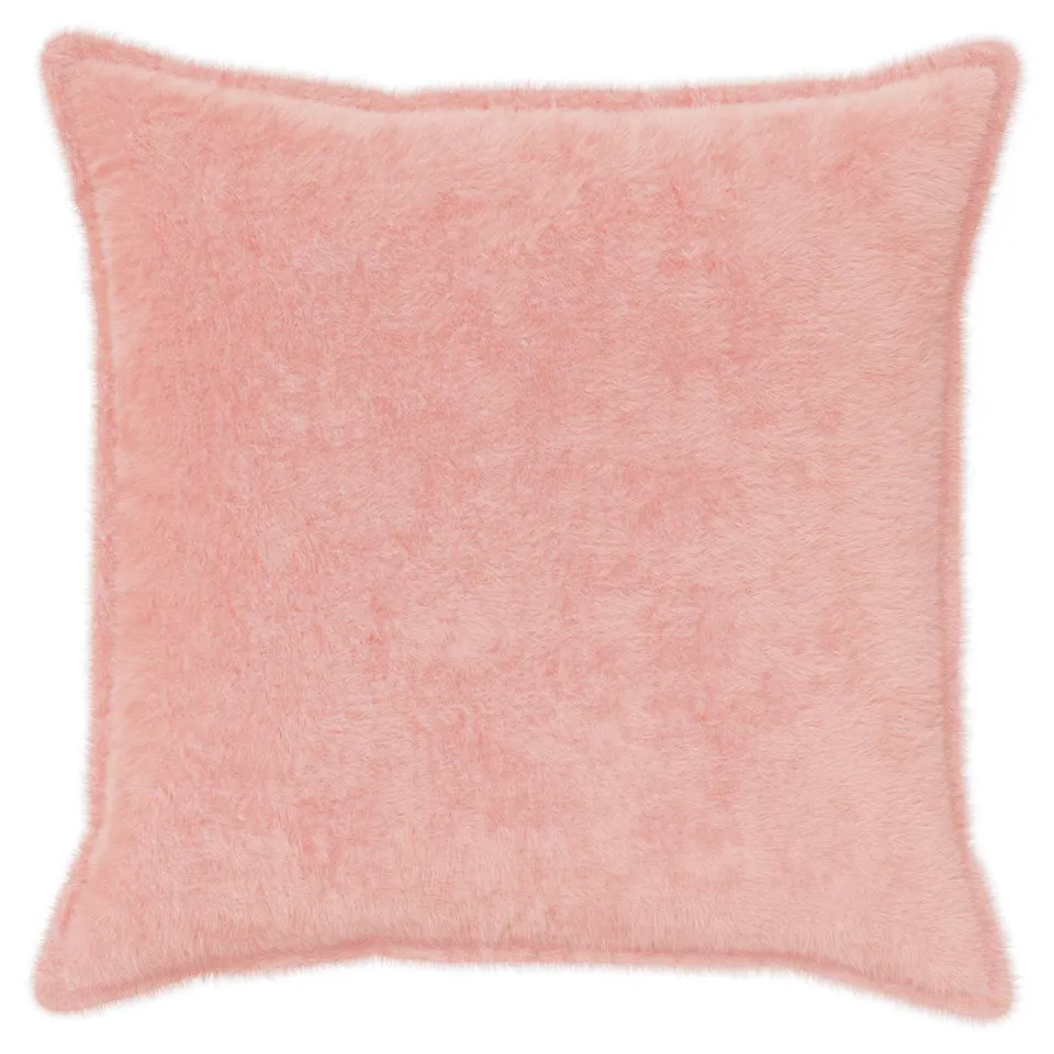 vidaXL Kussensloop 6 st HOUTEN Roze 55 x 55 cm Nep Konijnenbont