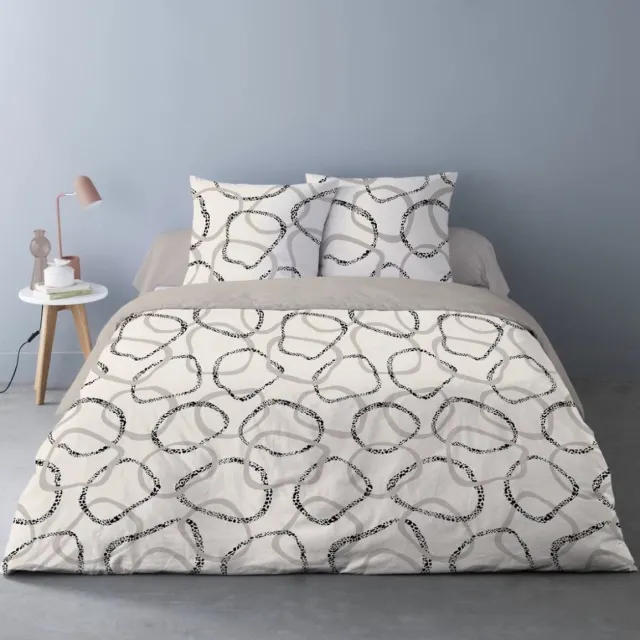 Better Nights Dekbedovertrek Roan 200x200 Beige - Creme - Taupe beige creme taupe