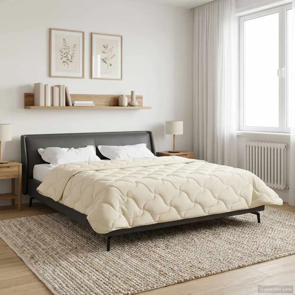 vidaXL Vol jaar dekbed 220 x 260 cm crème, foto 4