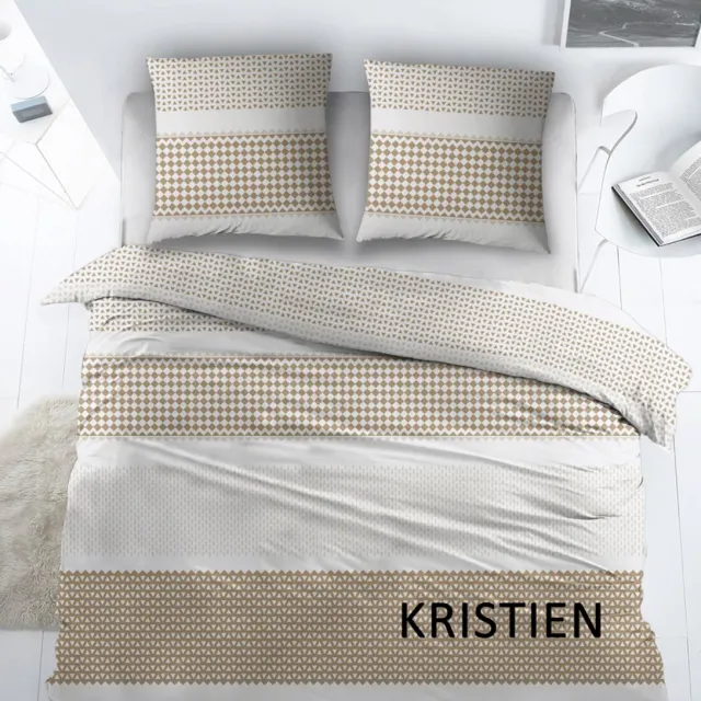 Welterusten katoen - laken - Kristien beige - incl kussensloop