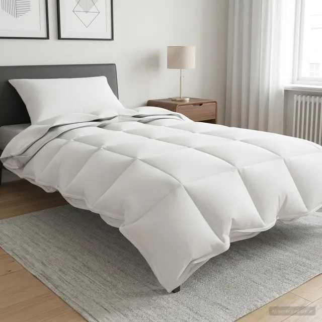 vidaXL Dekbedset 2 st 137 x 200 cm Alle seizoenen 150 + 250 gsm dekbed Wit