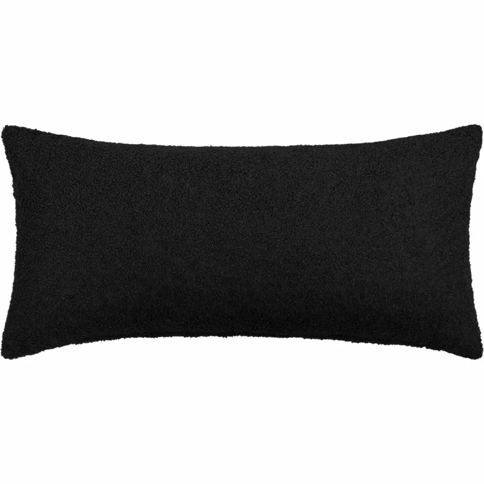 vidaXL Kussensloop 6 st HEERLEN Zwart 40 x 70 cm Bouclé