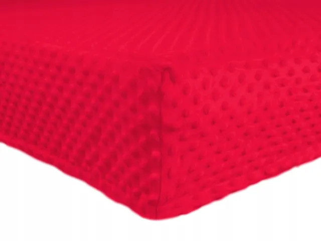 Małe Duże Merkloos Minky Hoeslaken met Elastiek - Rood - 80x200 cm