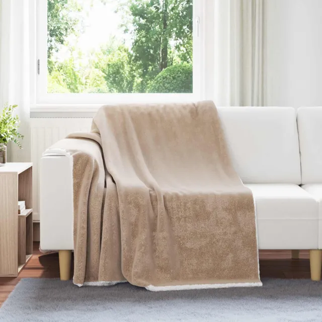vidaXL plaid Camel 200 x 150 cm 1,64 kg Fleece, foto 2
