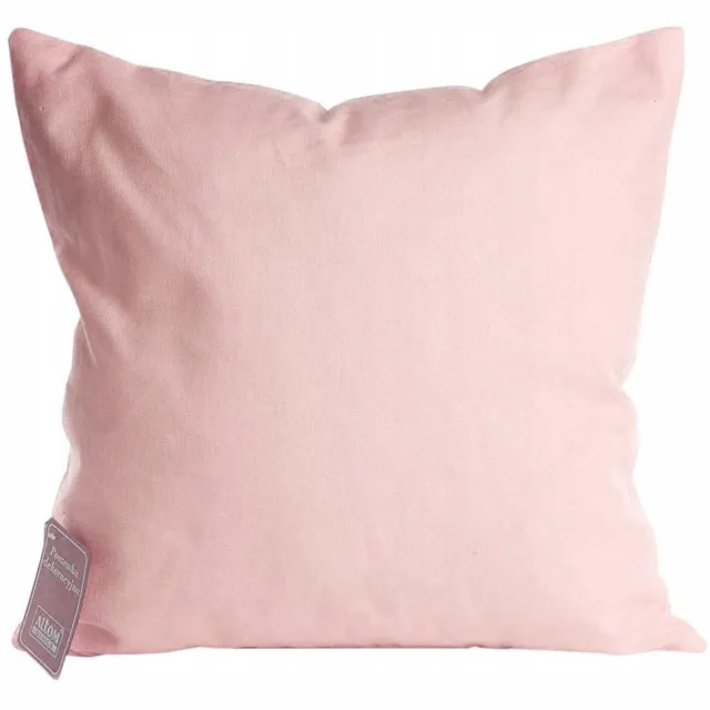 Altomdesign Decoratieve Katoenen Kussensloop 40x40 cm - Roze