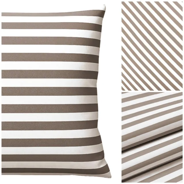 LOZKOHOLICY.PL Decoratieve Kussensloop 40x40 cm met Streepjes - Eusebia Home wit