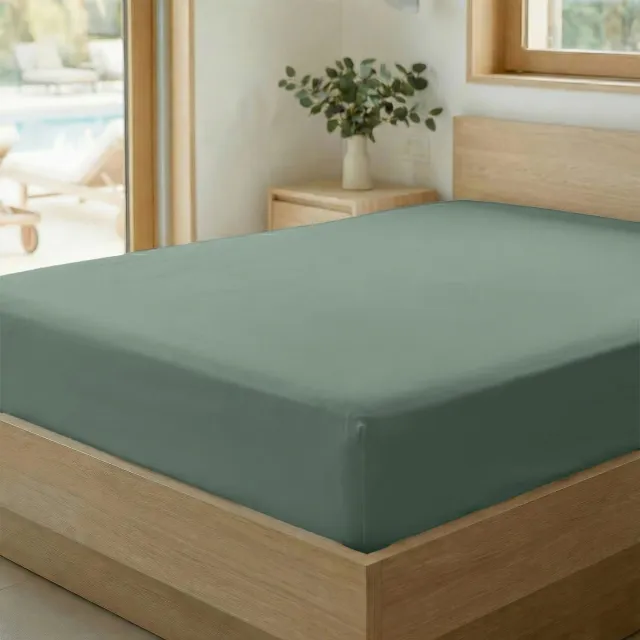 Zelesta Special Cooling Serene Hoeslaken - Saliegroen 90x200cm
