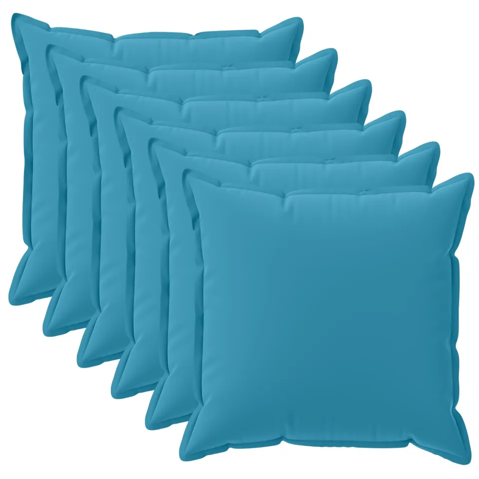 vidaXL Kussensloop 6 st HOUTEN Lichtblauw 30 x 30 cm Polyester blauw, foto 3