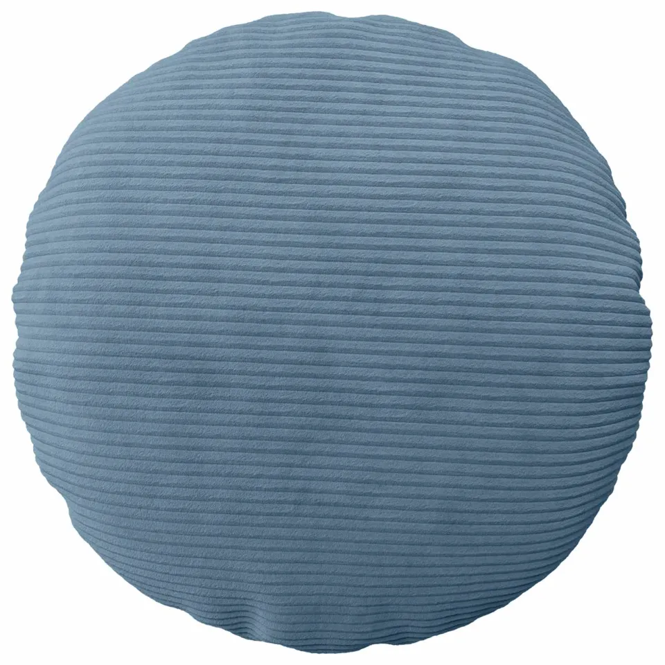 vidaXL Kussensloop 6 st HEERLEN Blauw Dia. 60 cm corduroy