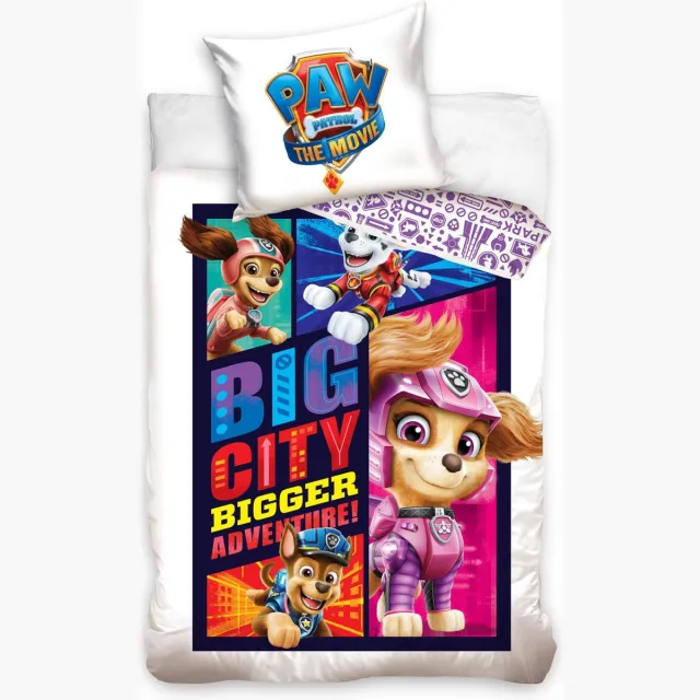 PAW Patrol Dekbedovertrek Big City - Eenpersoons - 140 x 200 cm - Katoen Meerkleurig
