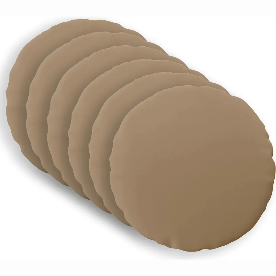 vidaXL Kussensloop 6 st HEERLEN Taupe Dia. 60 cm Polyester