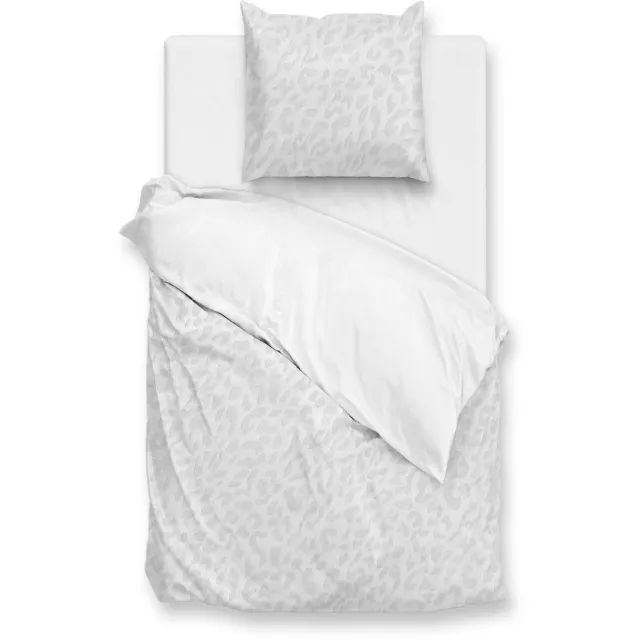 Zohome Panterprint Fleece Dekbedovertrek Leopardo – Dekbedovertrek - White