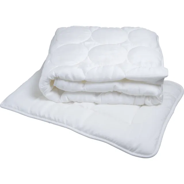 Vitality Pur Kinderdekbed Set – 100x135 cm – Incl. Gratis Kussen – Anti-Allergeen – Wasbaar op 60°C – Alle Seizoenen – Licht & Ademend wit