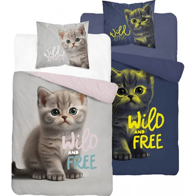 Slaaptextiel Glow in the Dark Kinderdekbedovertrek Katje Wild and Free Multi