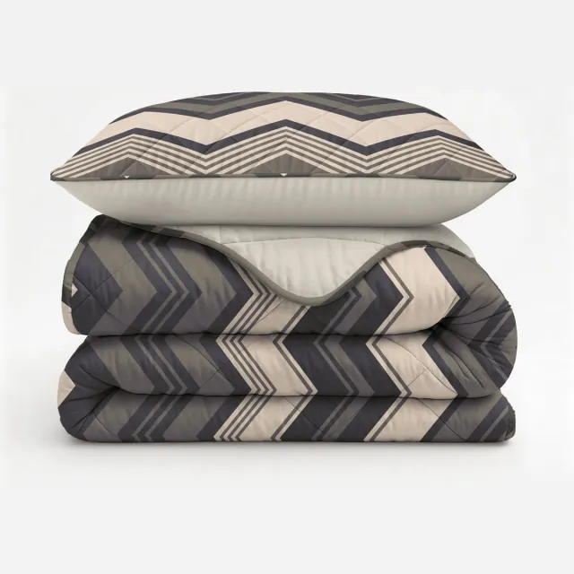 Sleeptime 2 in 1 Dekbed zonder Overtrek Remon - Dekbed - 140 x 200 cm + 1 x kussensloop 60x70 - Blauw Remon Blauw