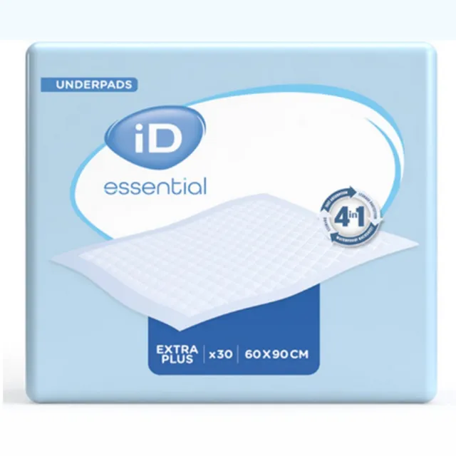 ONTEX ID Essential Underpads Extra Plus 60 x 90 cm - 1 paquet de 30 protections 1 pak van 30 stuks