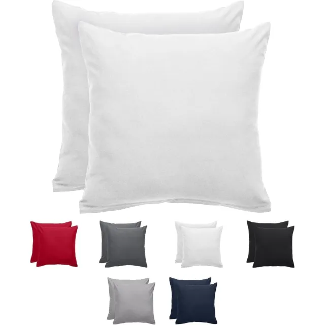 Famanu Set van 2 Premium Kussenslopen cm - Superzachte Kussenhoes - 100% - Geborsteld Mikrovezel 90g/m² - Wit White