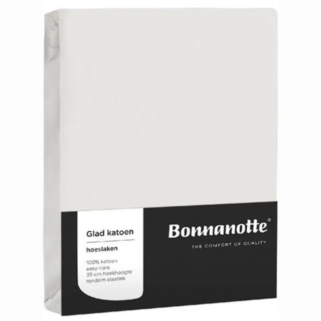 Bonnanotte Katoen hoeslaken - 120x200 / Offwhite