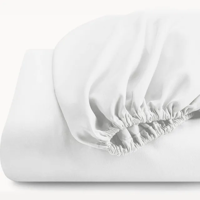 Y-not® Y-NOT - Hoeslaken - Mat Satijn Soft Love White - 180x200+30 cm - Wit