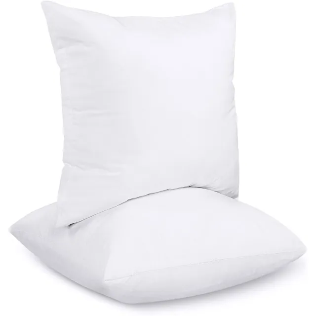 Unyqoos ® Set van Twee Luxe Decoratieve Kussenvullingen Voor Bank en Slaapkamer, 40 x 40 cm, Wit