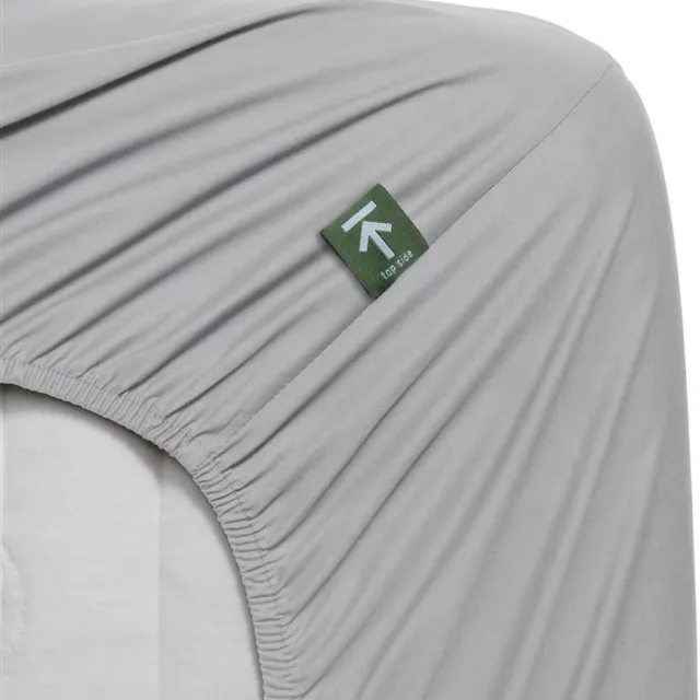 Beddinghouse Percale katoen - Splittopper Hoeslaken - 180x220 - Licht grijs