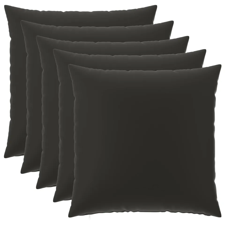 vidaXL Kussensloop 6 st HEERLEN Zwart 80 x 80 cm Polyester