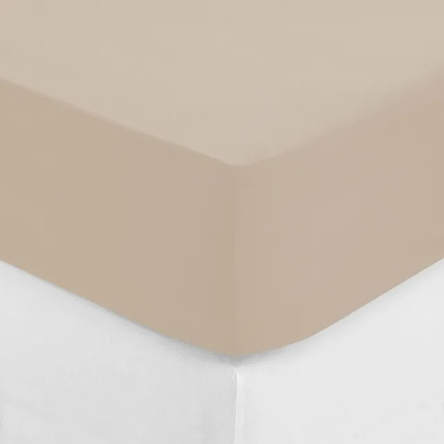 Atmosphera Hoeslaken katoen 160x200cm - Linnenbeige