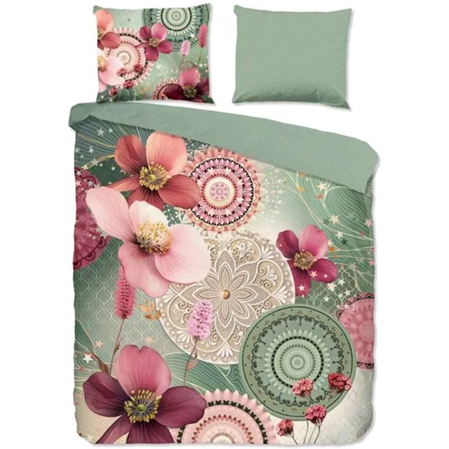 HIP Collection Reginia Dekbedovertrek - Lits-jumeaux - 240x200/220 cm - Groen