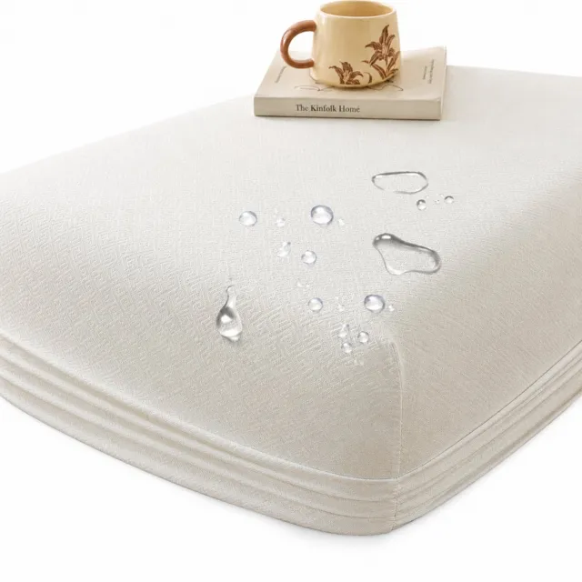 SWGOTA Waterdicht hoeslaken 100 x 200 cm - Melkwit, geborstelde stof - Voor matrassen tot 30 cm hoog - 1 stuk
