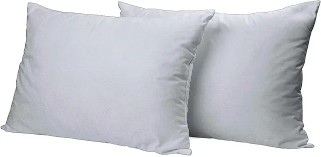 Dreamhous BED Set van 2 warme en zachte flanellen kussenslopen (kussensloop) effen GRIJS (heel lichtgrijs) FLANEL voor standaard hoofdkussen (op bed) 60 x 70 cm (aangenaam beddengoed winter, cadeau Sint & Kerst!)
