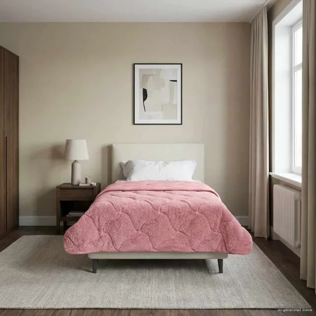 vidaXL Zomer Dekbed 140 x 220 cm Zomer Roze Ademend, foto 2