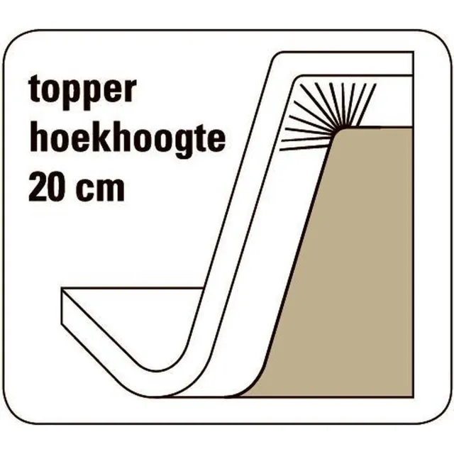 Cevilit Maxima - Topper hoeslaken - grijs 140-160/200-220 licht grijs