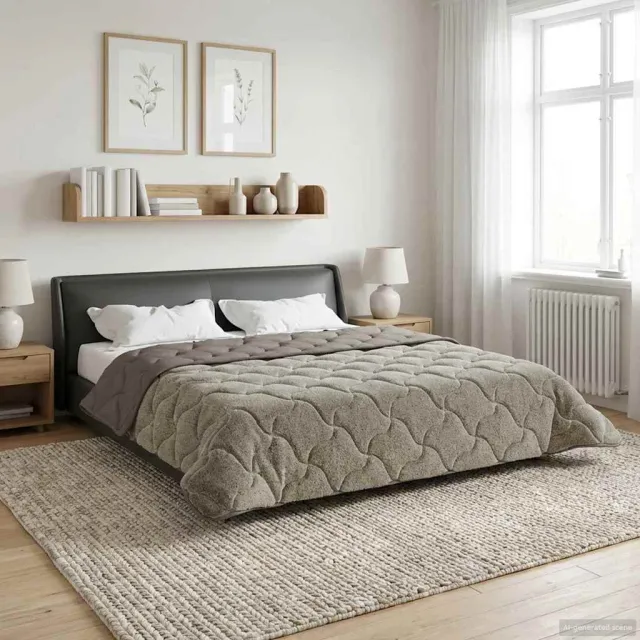 vidaXL Vol jaar dekbed 200 x 220 cm Lichtgrijs