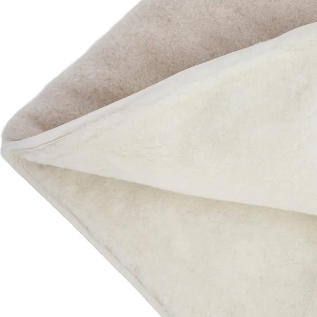 OnceDoce® Dekbed 100% Wol - Dubbelzijdig - Puur Australische Merino & Kameel Blend Idílico – Beige Wit Premium Wollen Deken OnceDoce® 2 x 450 g/m² - Warm Ademend Zacht – Woolmark ® Keurmerk - Wasbaar – 140x200cm